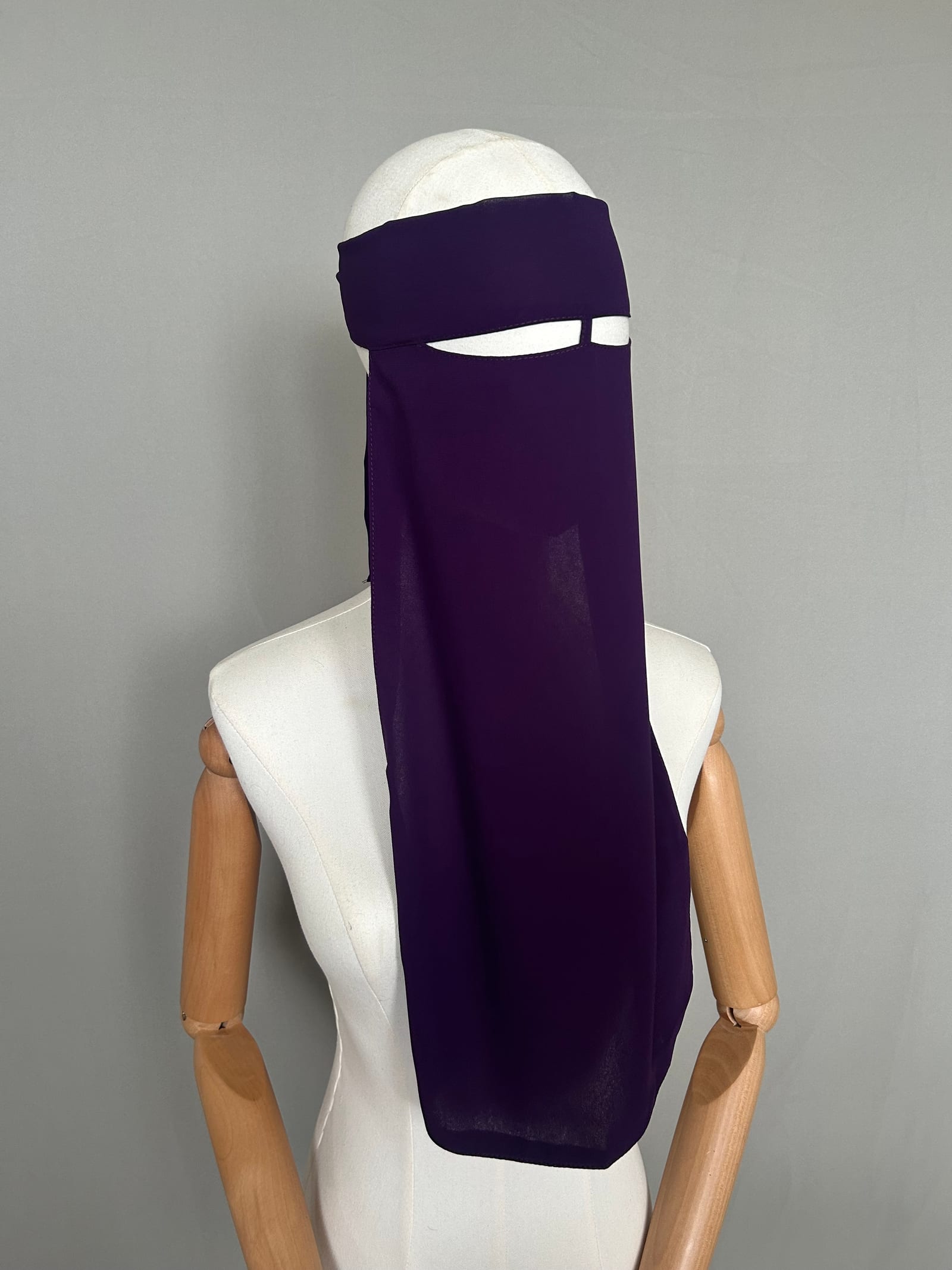 Niqab mousseline - Prune — Kitaberie, vue produit vue 2