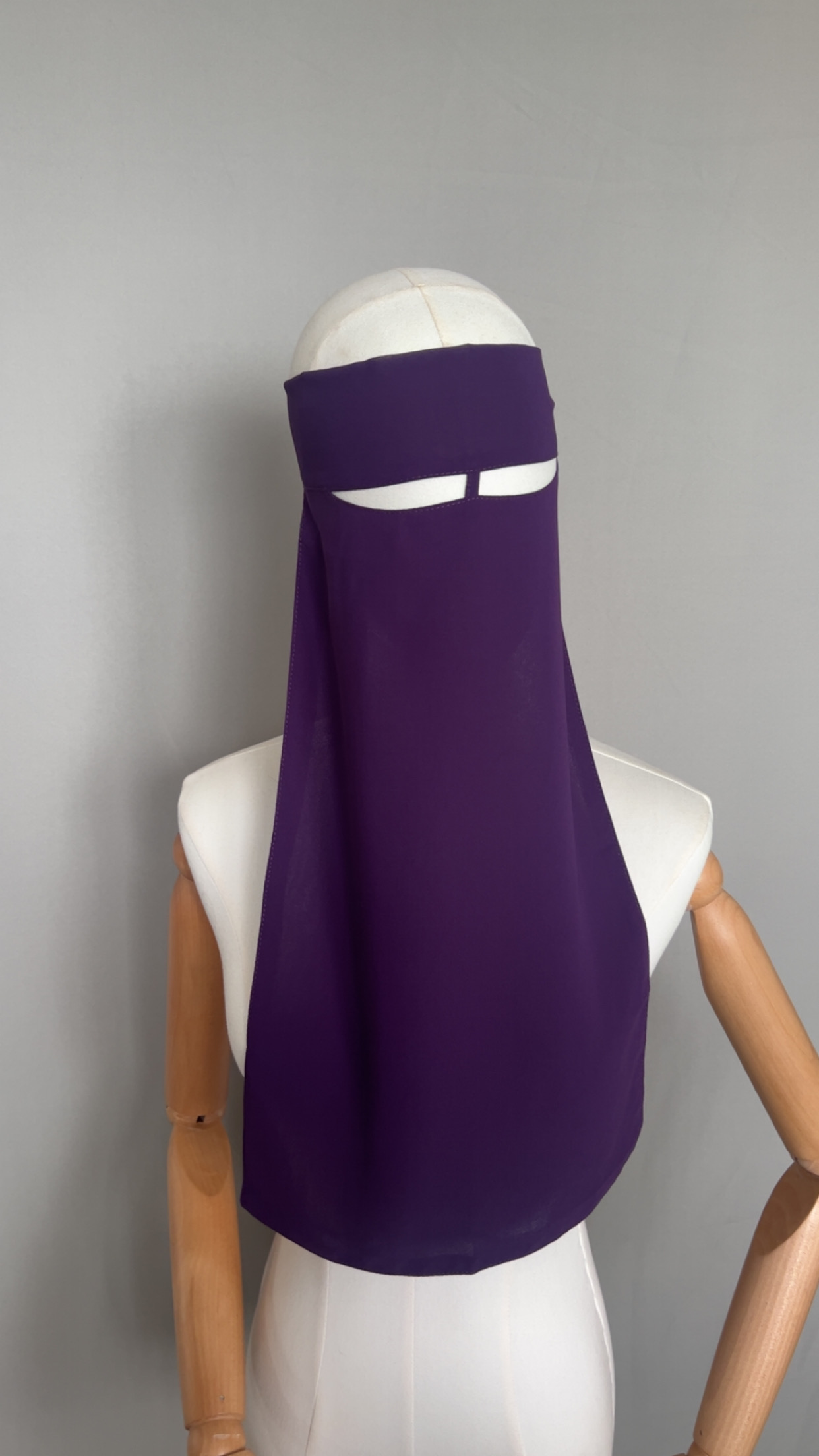 Niqab mousseline - Prune — Kitaberie, vue produit