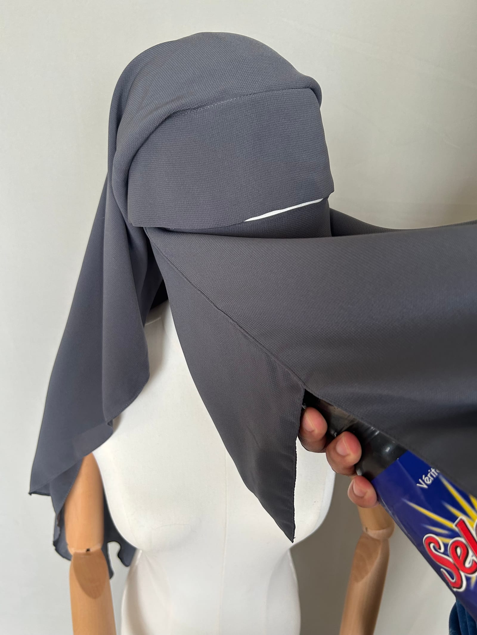 Niqab Sitar casquette repas - Anthracite  — Kitaberie, vue produit vue 4